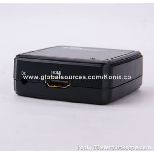 Audio three port VGA + audio to HDMI converter box for family